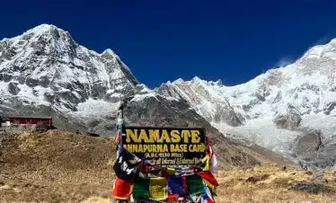 Annapurna mountains from Annapurna base camp