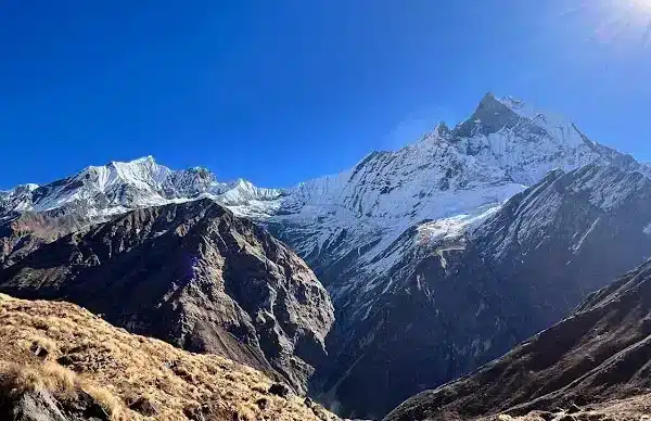 Machhapuchhre mountain view during Annapurna trekking