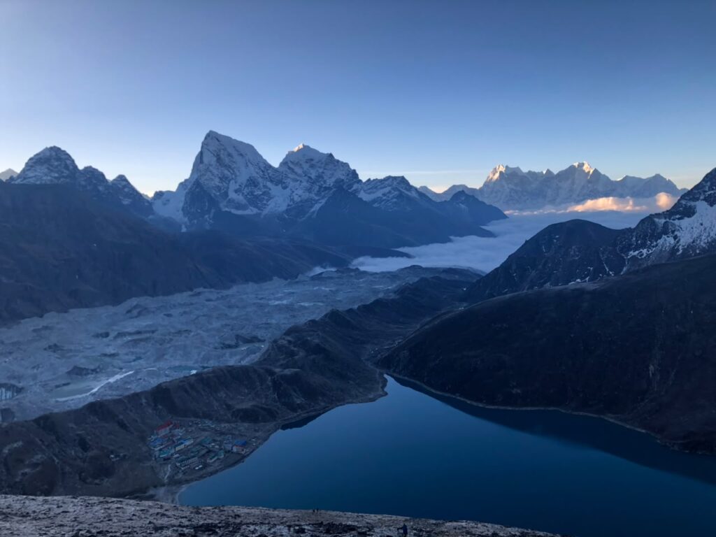 Everest Base Camp Gokyo Lakes Trek with Himalayan mountains in Nepal