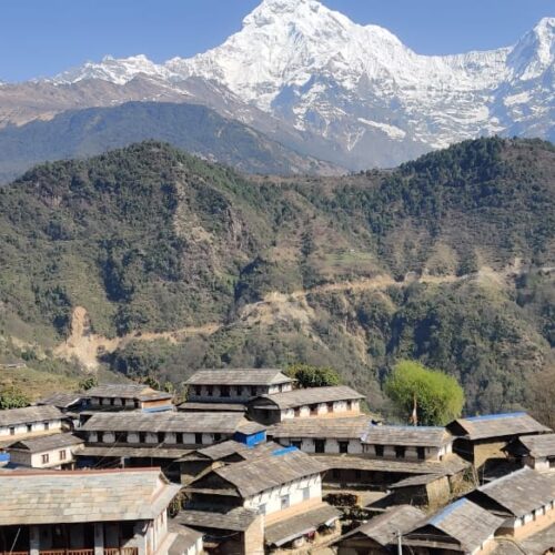 Traditional Gurung village of Ghandruk on the Ghorepani Poon Hill Trek