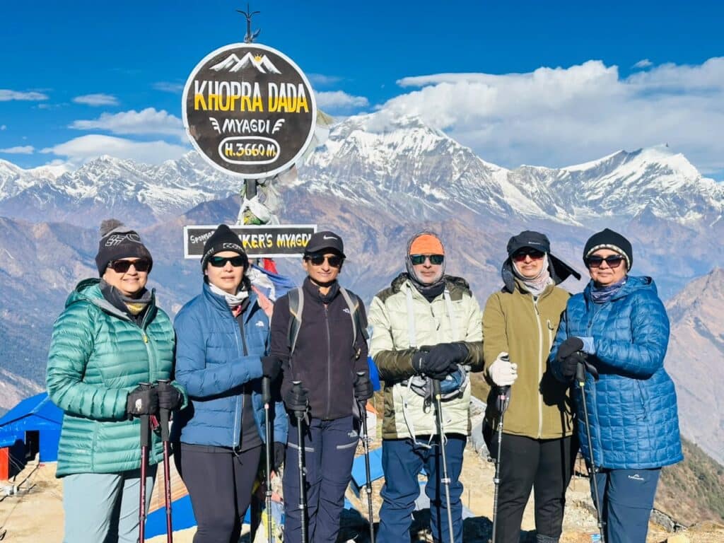 Khopra Ridge Trek in Nepal with Dhaulagiri mountain views