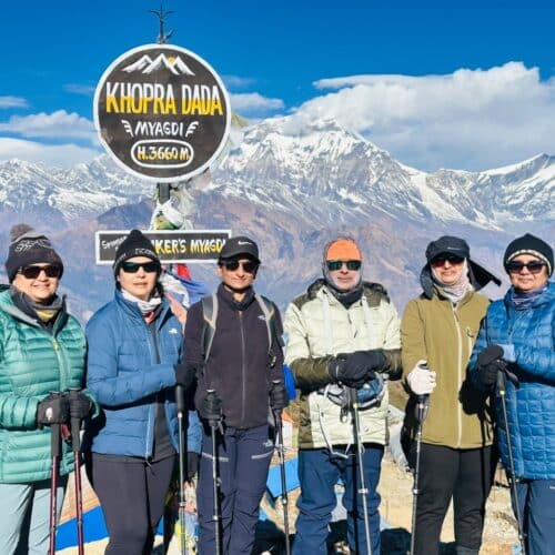 Khopra Ridge Trek in Nepal with Dhaulagiri mountain views