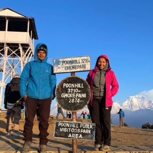 Sunrise over the Annapurna and Dhaulagiri ranges from Poon Hill